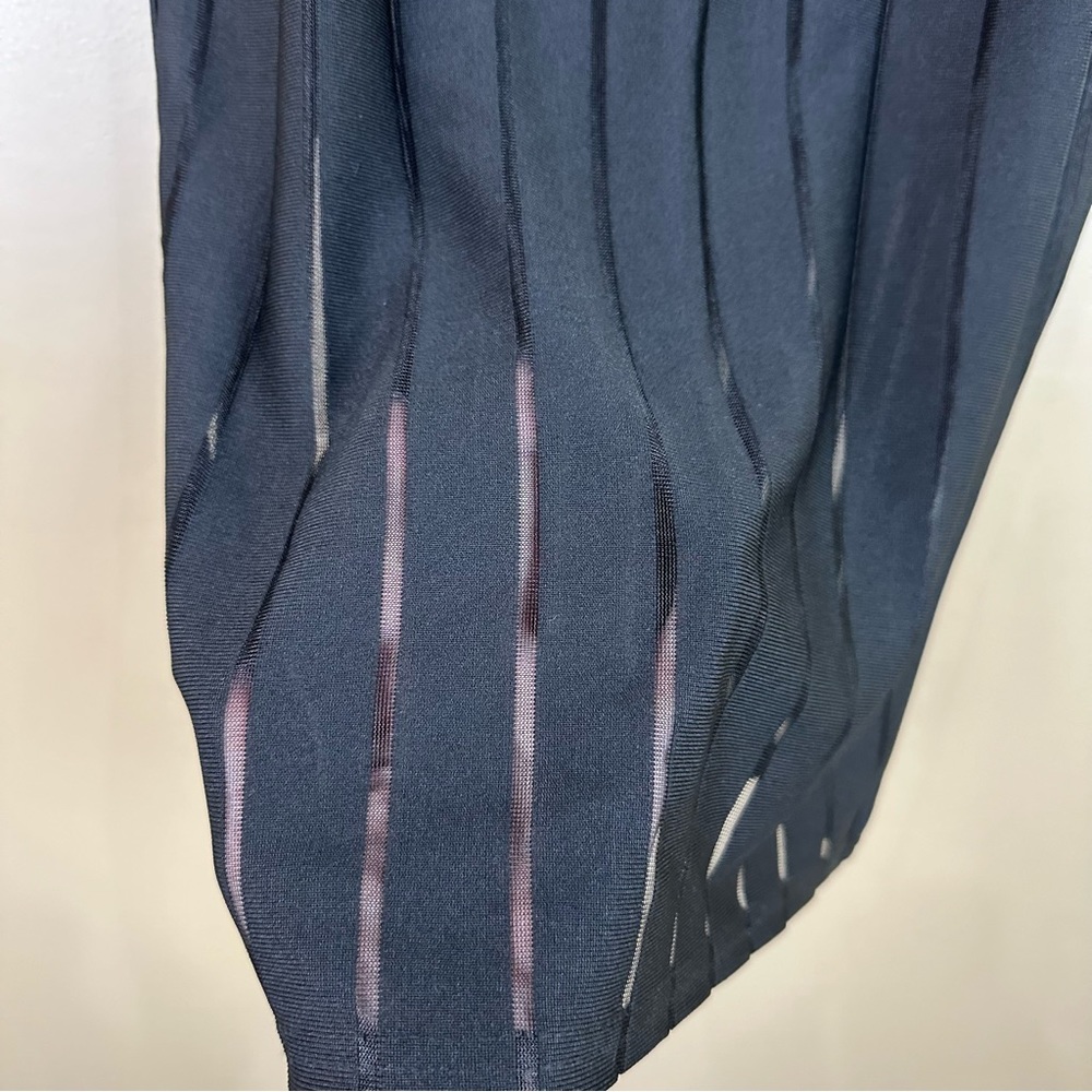 Missguided Black Sheer Striped Skirt sz 1 NWT Witchy Goth Vamp Whimsigoth - Picture 4 of 11
